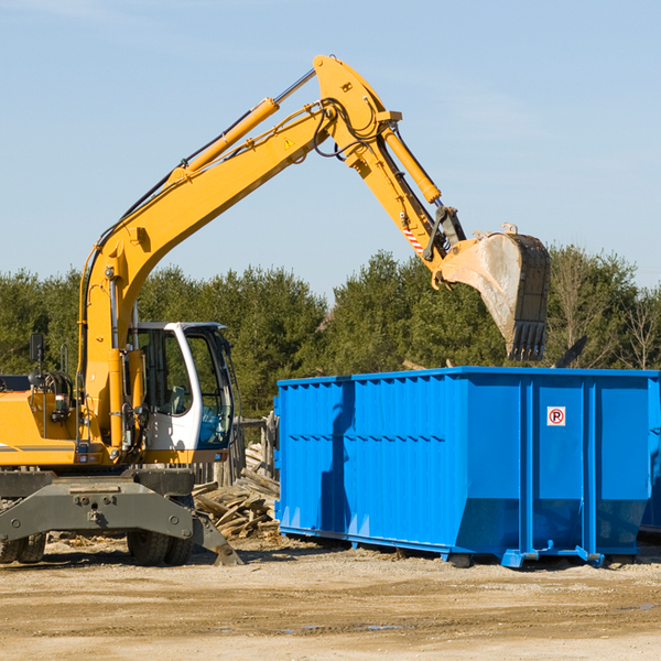 can i choose the location where the residential dumpster will be placed in Whitehorse South Dakota